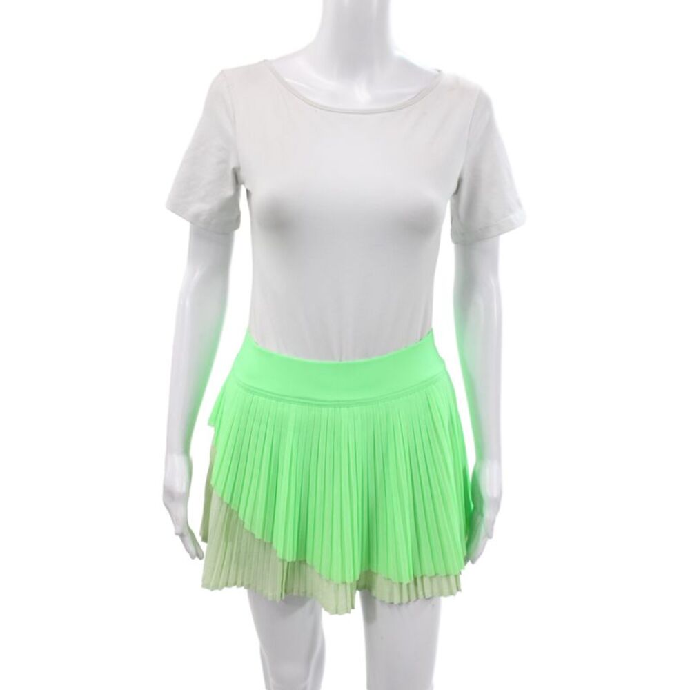 Lululemon Women Athletic Mini Skort Green Pull On Recycled Poly Size 6